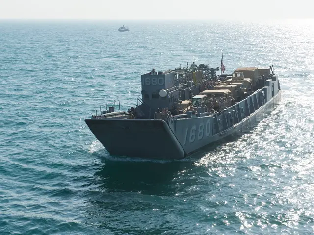 In this image, we can see boats on the water.